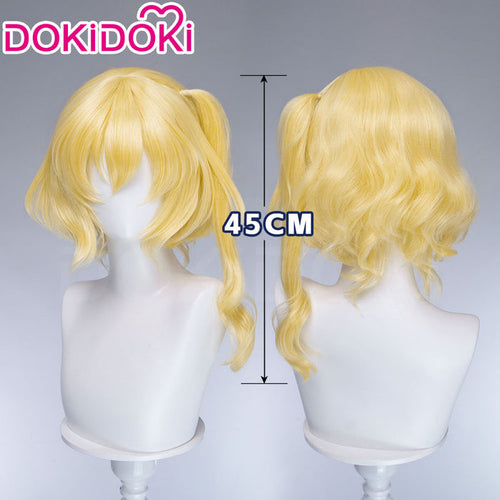 DokiDoki Anime TouHou Project Cosplay Flandre Scarlet Wig Light Yellow Short Hair