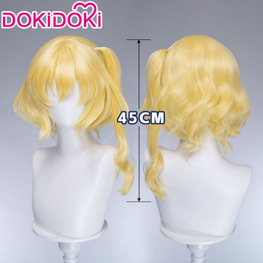 DokiDoki Anime TouHou Project Cosplay Flandre Scarlet Wig Light Yellow Short Hair