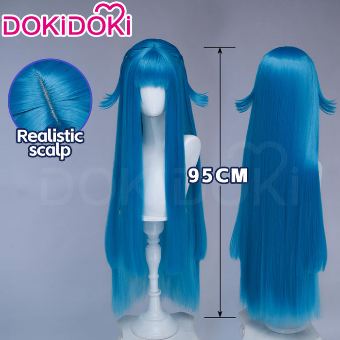 DokiDoki Game Arknights: Endfield Cosplay Last Rite Wig Long Straight Blue Hair