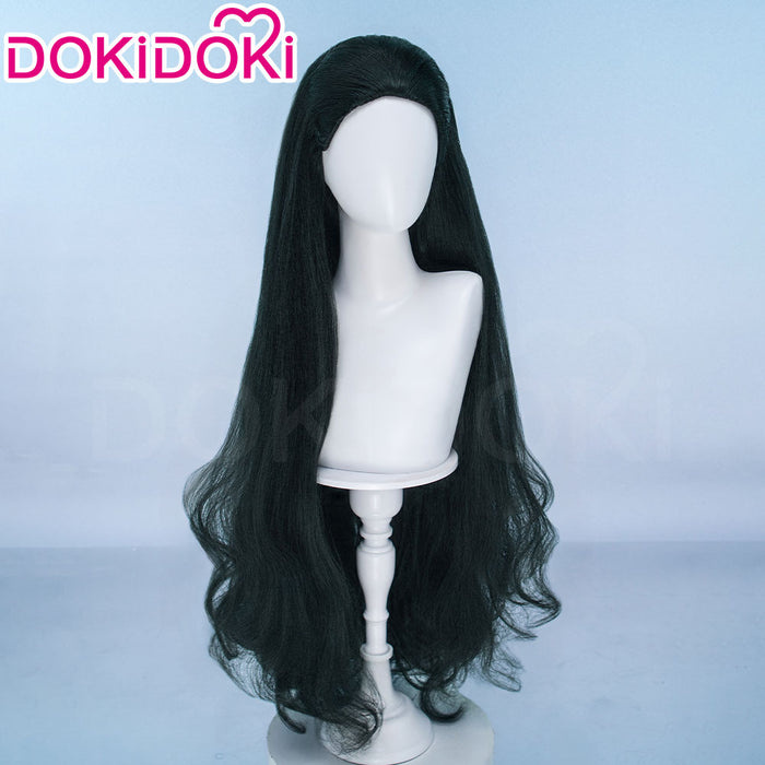 DokiDoki Game Cosplay Wig Long Curly Dark Green Hair