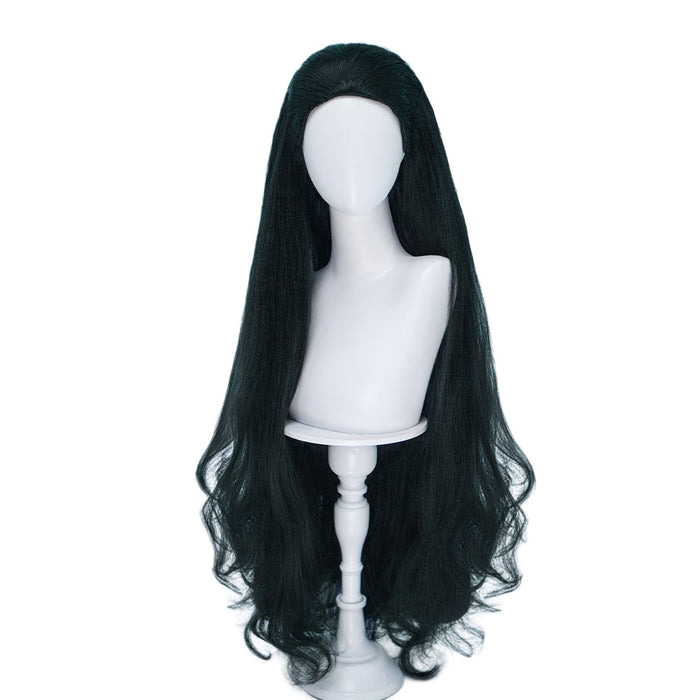 DokiDoki Game Cosplay Wig Long Curly Dark Green Hair