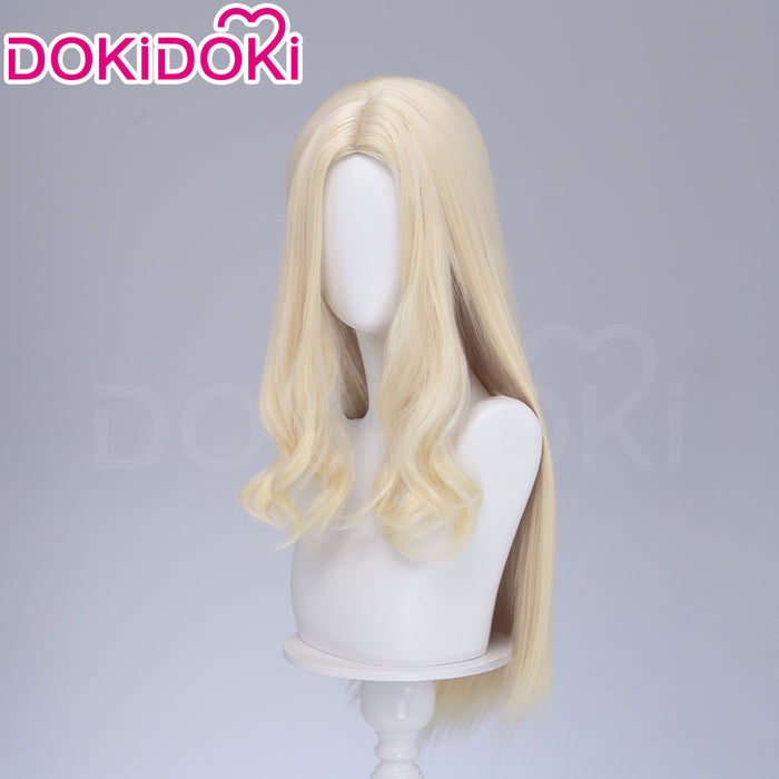 DokiDoki Game Cosplay Wig Long Straight Blonde Hair