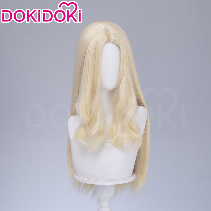 DokiDoki Game Cosplay Wig Long Straight Blonde Hair