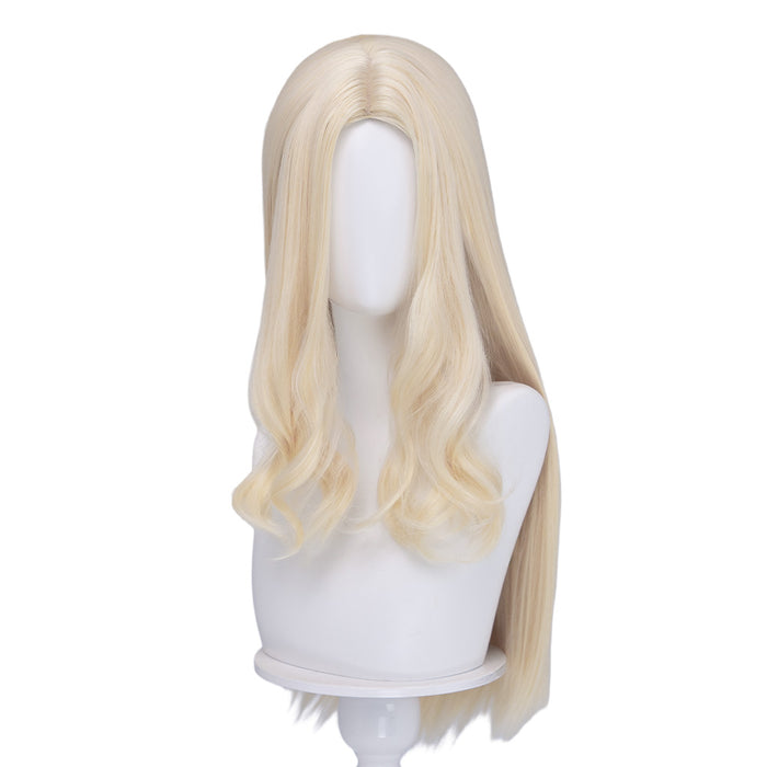 DokiDoki Game Cosplay Wig Long Straight Blonde Hair