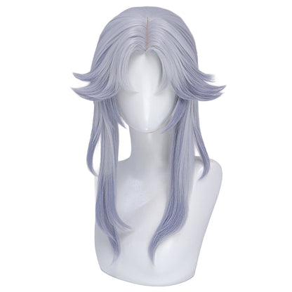DokiDoki Game Genshin Impact Cosplay Canon Wig Long Grey Gradient Goddess Of The Forst Moon