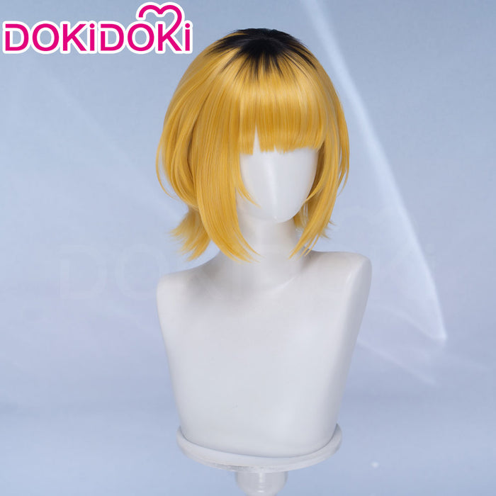 DokiDoki Manga Anime Oshi no Ko Cosplay Mem-Cho Wig Short Blonde Black Hair