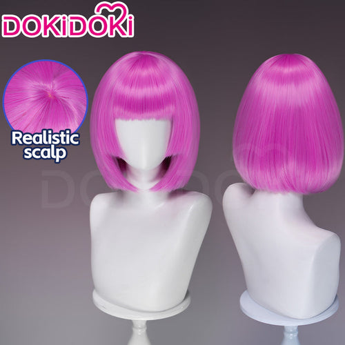 DokiDoki Mange Anime Cosplay Wig Pink Short Straight BOBO Hair