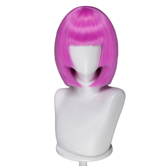 DokiDoki Mange Anime Cosplay Wig Pink Short Straight BOBO Hair