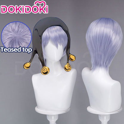 DokiDoki Mange Anime Cosplay Wig Short Straight Silver Hair