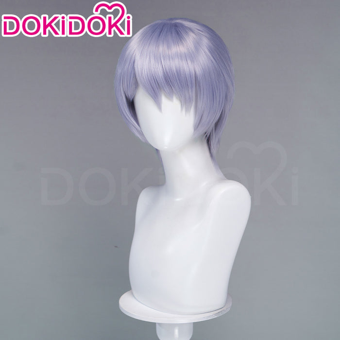 DokiDoki Mange Anime Cosplay Wig Short Straight Silver Hair