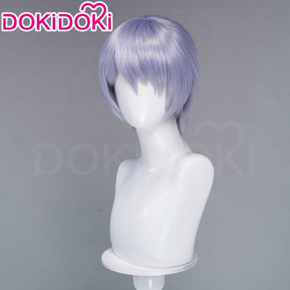 DokiDoki Mange Anime Cosplay Wig Short Straight Silver Hair