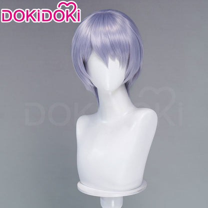 DokiDoki Mange Anime Cosplay Wig Short Straight Silver Hair