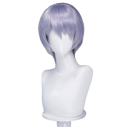 DokiDoki Mange Anime Cosplay Wig Short Straight Silver Hair