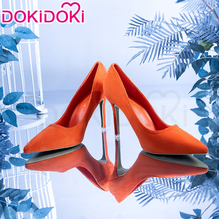 DokiDoki Movie Cosplay Princess Shoes Orange High Heel