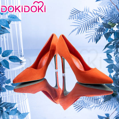 DokiDoki Movie Cosplay Princess Shoes Orange High Heel