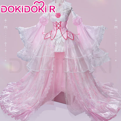 DokiDoki-R Anime Cosplay Costume Pink Crystal Long Dress