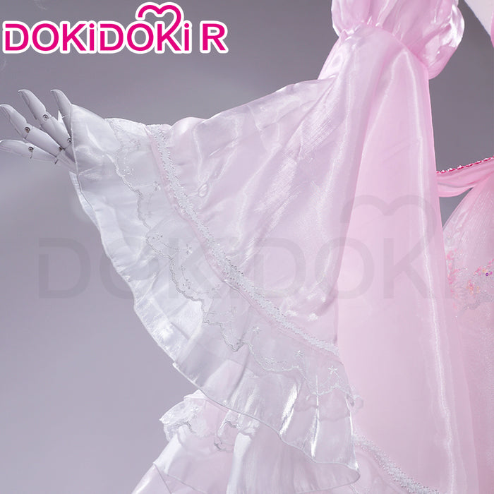 DokiDoki-R Anime Cosplay Costume Pink Crystal Long Dress