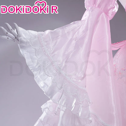 DokiDoki-R Anime Cosplay Costume Pink Crystal Long Dress