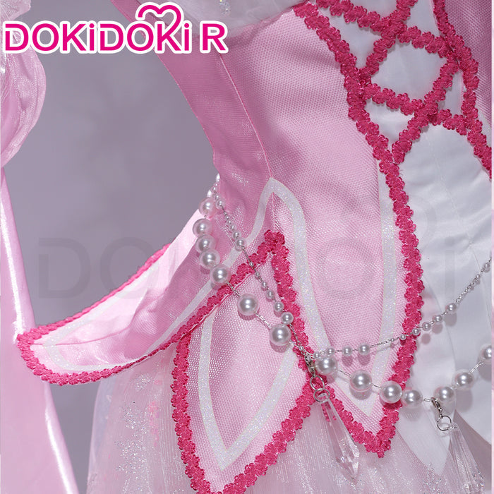 DokiDoki-R Anime Cosplay Costume Pink Crystal Long Dress