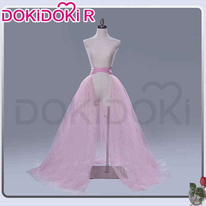 DokiDoki-R Anime Cosplay Costume Pink Crystal Long Dress
