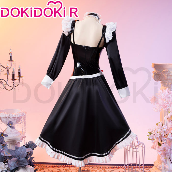 DokiDoki-R Game Cosplay Costume Black Sexy Maid