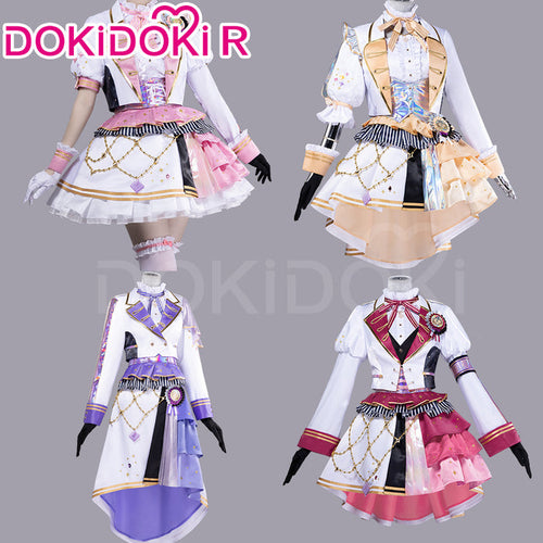 DokiDoki-R Game Cosplay Costume Pink Yellow Purple Red Dress Thanks Festival