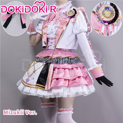 DokiDoki-R Game Cosplay Costume Pink Yellow Purple Red Dress Thanks Festival