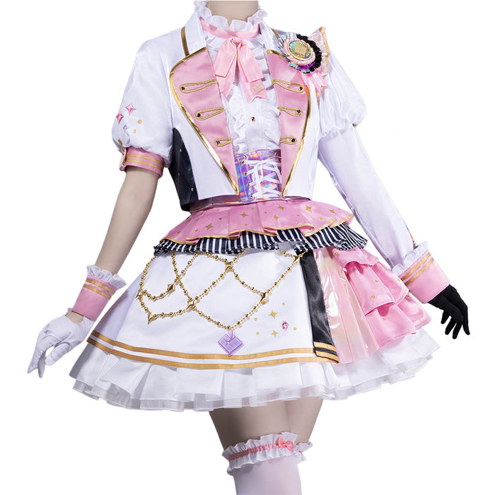 DokiDoki-R Game Cosplay Costume Pink Yellow Purple Red Dress Thanks Festival
