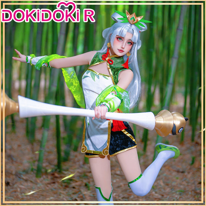 DokiDoki-R Game Cosplay Panda Skin Green Costume Bamboo Green Dress