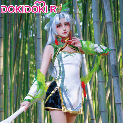 DokiDoki-R Game Cosplay Panda Skin Green Costume Bamboo Green Dress