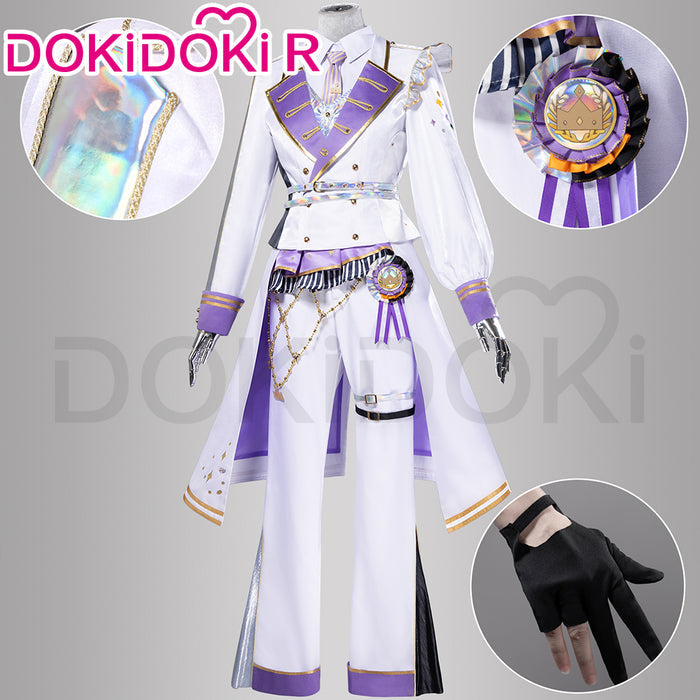 DokiDoki-R Game Cosplay White Purple Yellow Costume Thanks Festival