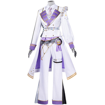 DokiDoki-R Game Cosplay White Purple Yellow Costume Thanks Festival