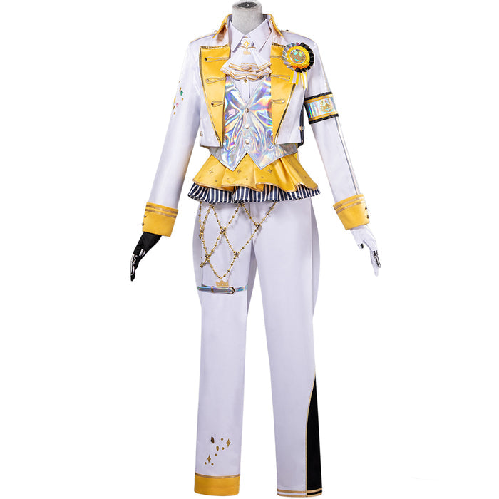 DokiDoki-R Game Cosplay White Purple Yellow Costume Thanks Festival