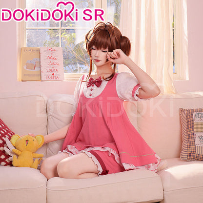 DokiDoki-SR Anime Card Captor Sakura Cosplay Kinomoto Sakura Costume Pink Pajamas / Nightgown Dress Summer Wear