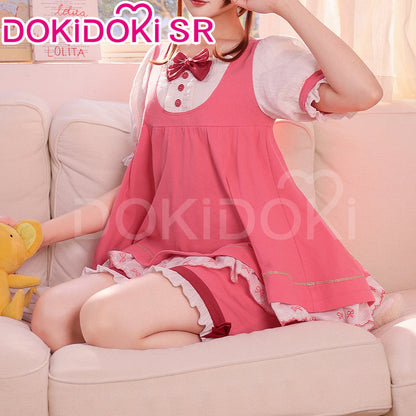 DokiDoki-SR Anime Card Captor Sakura Cosplay Kinomoto Sakura Costume Pink Pajamas / Nightgown Dress Summer Wear