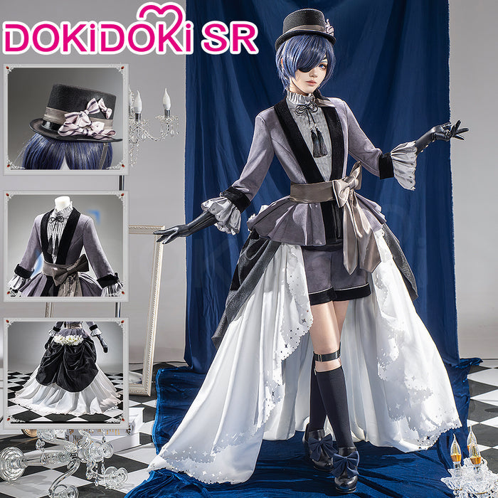 DokiDoki-SR Anime Cosplay Twin Version Black Lily Dress Outfit