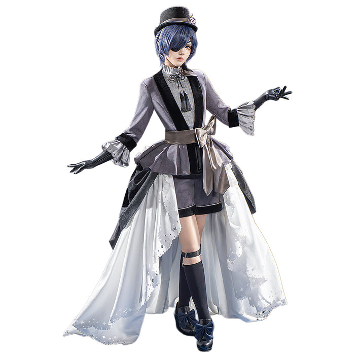 DokiDoki-SR Anime Cosplay Twin Version Black Lily Dress Outfit