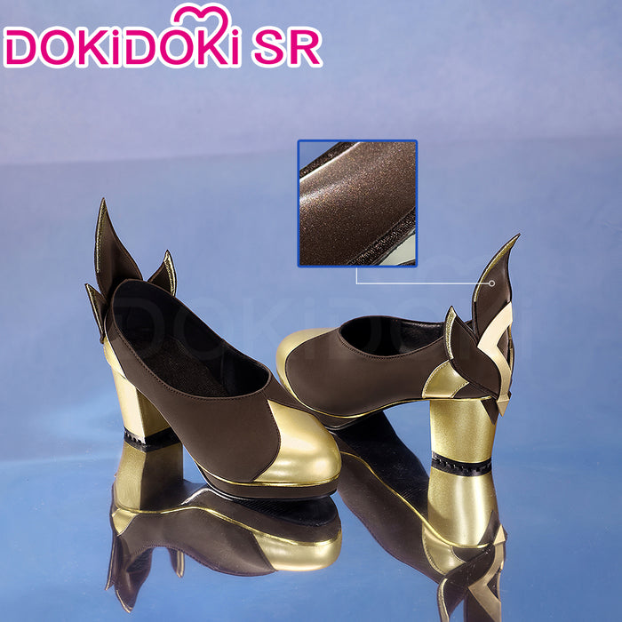 DokiDoki-SR Game Genshin Impact Cosplay Traveler Lumine Shoes As Heaven and Earth Are Made Anew