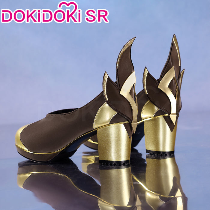 DokiDoki-SR Game Genshin Impact Cosplay Traveler Lumine Shoes As Heaven and Earth Are Made Anew