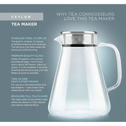 Dual Purpose Glass Tea Maker (40 Oz)