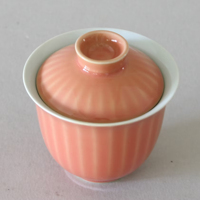 Gaiwan Set with 2 Cups, Coral