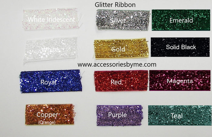 Glitter Ribbon Trim Color Chart