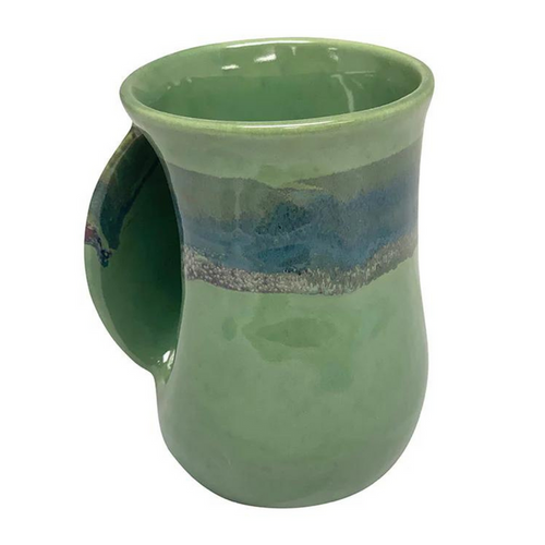 Hand-Hug Mug, LH, Green/Blue/Green