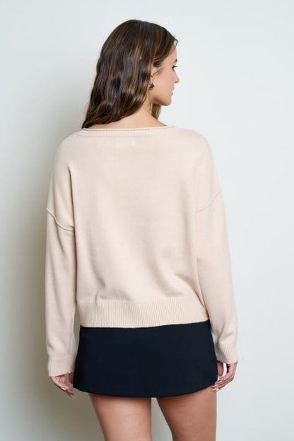 Haven Boat Neck Raw Edge Knit Sweater Haven Boat Neck Raw Edge Knit Sweater | Women's Knit Pullover Tops