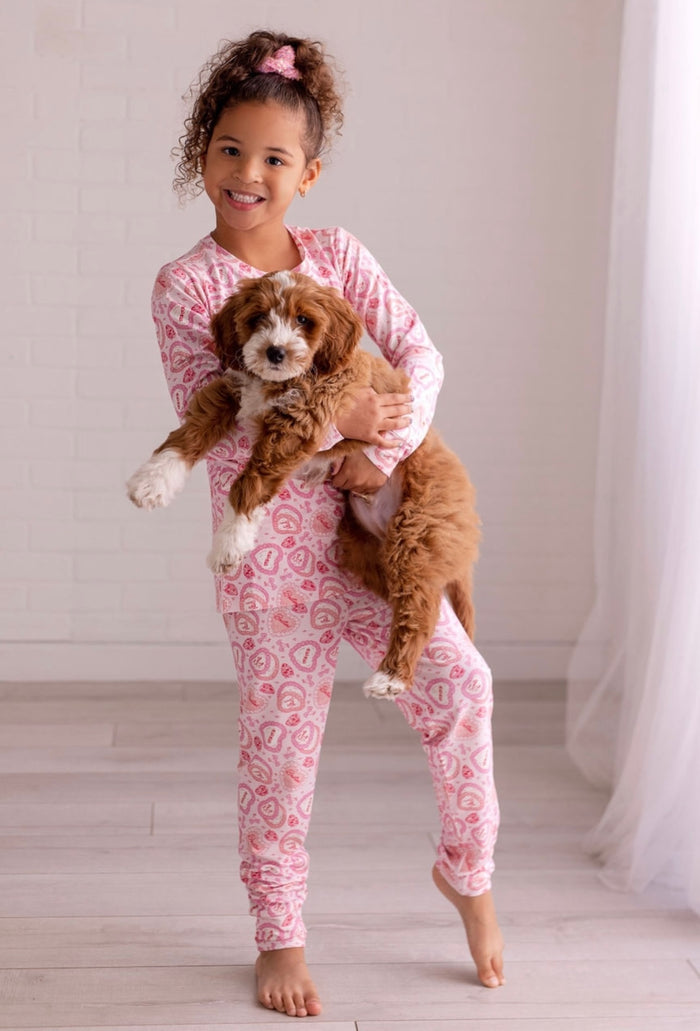 Heart Cake Bamboo Pajama Set