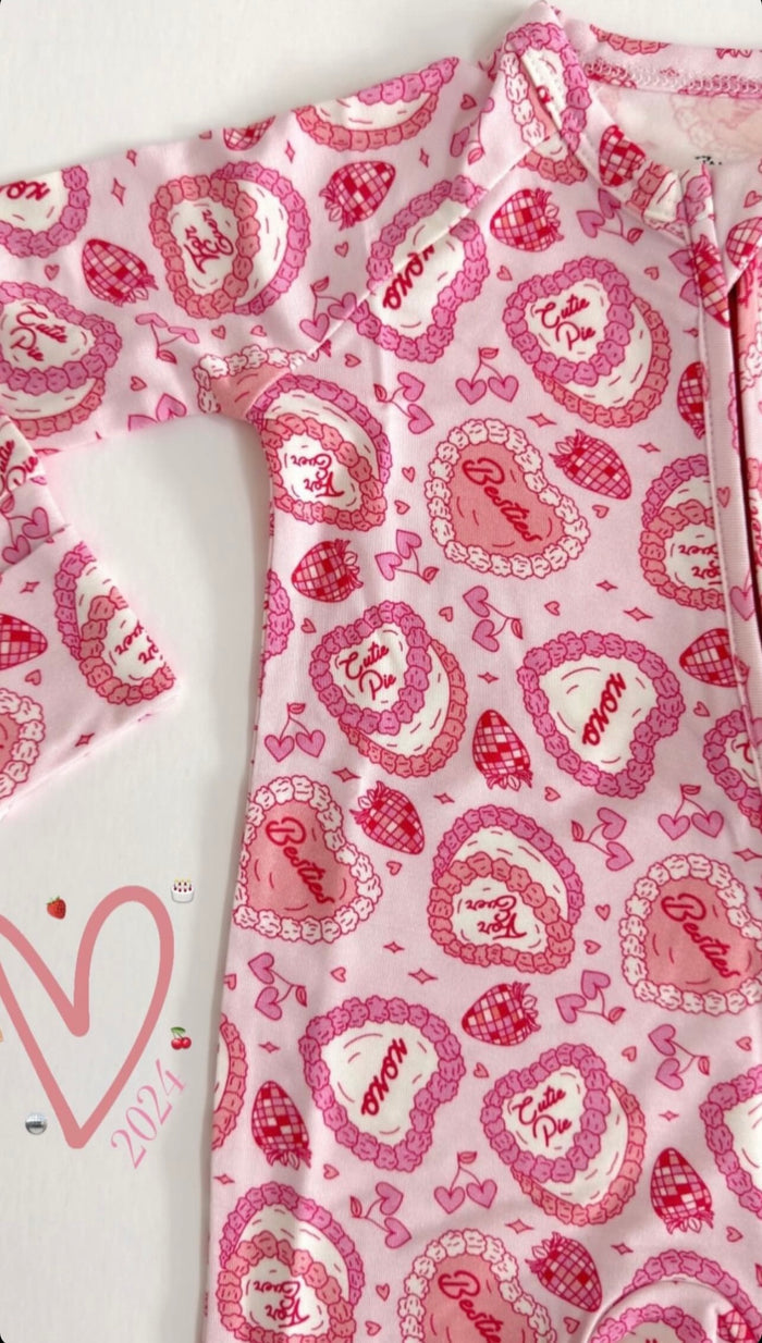 Heart Cake Bamboo Pajama Set