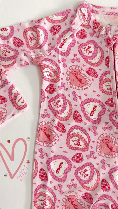 Heart Cake Bamboo Pajama Set