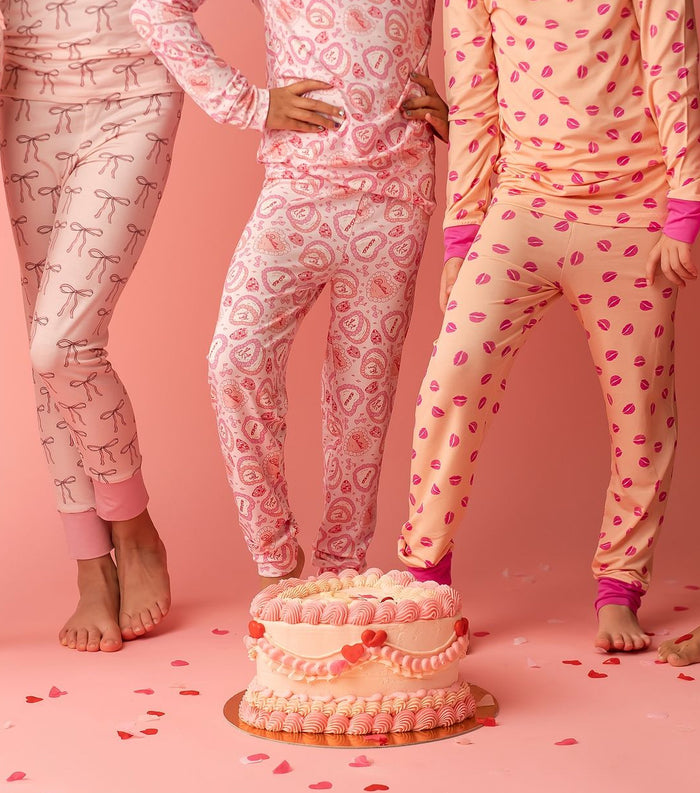 Heart Cake Bamboo Pajama Set