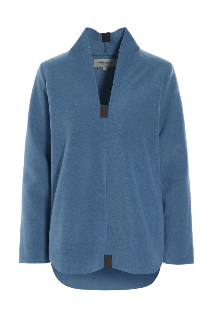 Henriette Steffensen Fleece Pullover Top Dusty Blue | 1414