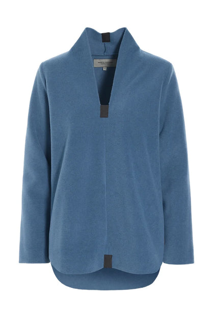 Henriette Steffensen Fleece Pullover Top Dusty Blue | 1414